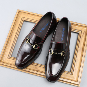 Chaussures Oxford formelles pour hommes de luxe en cuir à la mode et décontractées à semelle épaisse de haute qualité - Product Image 1