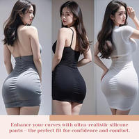 Pantalones de silicona para aumento de glúteos y caderas, bragas de silicona artificial para agrandar los glúteos con entrepierna abierta