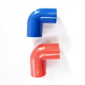 Raccords de tuyauterie en PVC bleu à 90 degrés, fabriqués en Chine, correction orthographique anglaise des mots-clés - Raccords de tuyauterie en PVC bleu à 90 degrés - Product Image 1