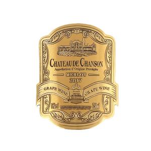 Autocollants en métal pour joint de feuille d'aluminium auto-adhésive découpée personnalisée Autocollant de rouleau d'étiquette de bouteilles d'alcool pour bouteille de vin - Product Image 1