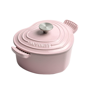 Nuova Casseruola in Ghisa Smaltata a Forma di Cuore, Pentola Olandese Antiaderente di Alta Qualità con Coperchio - Product Image 1