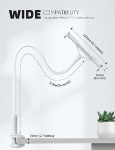Supporto per <span class=keywords><strong>Tablet</strong></span> Lamicall LS07 in Metallo con Braccio Flessibile, Supporto Robusto Senza Cedimenti per <span class=keywords><strong>Letto</strong></span>, Supporto Mani Libere per Dispositivi fino a 11 Pollici - Product Image 3