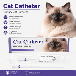 Catéter Urinario Estéril para <span class=keywords><strong>Gatos</strong></span>, Catéter Uretral de 1.0/1.3 mm (Catéter para <span class=keywords><strong>Gatos</strong></span>, Sin Dolor) para Uso Veterinario al Mejor Precio - Product Image 4