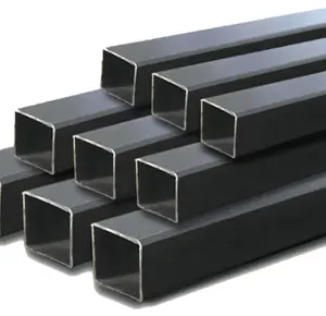 أنابيب مربعة أنابيب معدنية مجوفة من الفولاذ والحديد أنابيب Erw سوداء ميكانيكية من الفولاذ