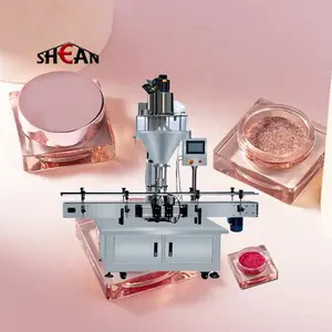 Automatic Cosmetic Mask Powder Eye Shadow Powder Filler Bottles Cans Cup Powder Filling Machine