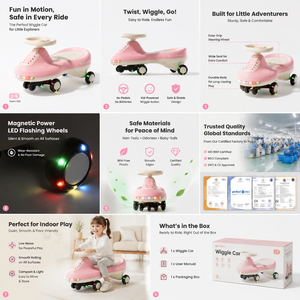 Voiture à bascule pour enfants Fashion Space Rocket, roues silencieuses avec amortisseurs, voiture à bascule pour bébé, cadeau de vacances pour enfants - Product Image 6