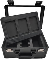 Étui de rangement pour cartes gradées avec fenêtre de visualisation et serrure TSA, mallette en aluminium pour cartes à collectionner