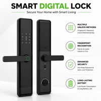 Serrure de porte intelligente, serrure de porte numérique à empreintes digitales, Tuya Wifi TTLock, entrée sans clé, biométrique, Cerradura Inteligente, maison, bureau, hôtel