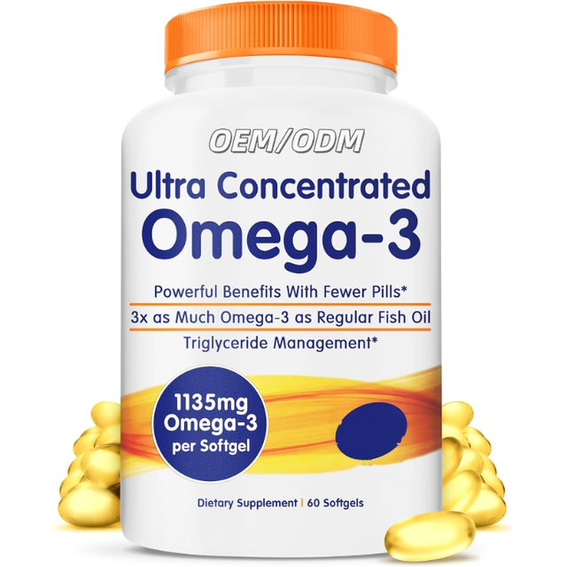 Ultra Concentrated Omega 3 Fish Oil BurplessTriple Strength Omega 3 Fish Oil Supplements, No Fishy Burps, High EPA DHA DPA