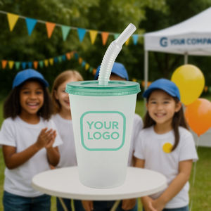 Kinderen Frosted 250Ml 8.5Oz Beker Met Deksel Stro Promotionele Tuimelaar Voor Restaurant Kinderen Maaltijd Sets Custom Logo Kleurverandering - Product Image 1