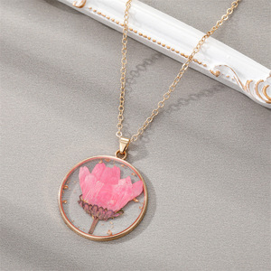 Meilleures ventes transfrontalières : Collier thème forêt, chaîne de pull fleur éternelle, rose muguet - Product Image 6
