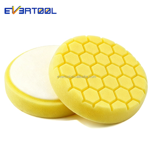 EVERTOOL RO & DA Polisseuse à éponge diamantée, tampon de finition 6" 150mm, tampons de polissage en mousse pour le polissage et le raffinage des véhicules et des bateaux - Product Image 1