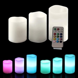 A lume di candela elettrica led candele pilastro con funzione di colore cambiato lampeggiante a lume di candela di cera di paraffina - Product Image 2