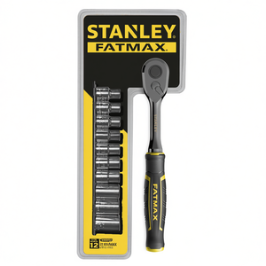 Ensemble de clés à cliquet Stanley Fatmax avec douilles et embouts, kit d'outils de 12 pièces pour la réparation et l'entretien automobile - Product Image 2