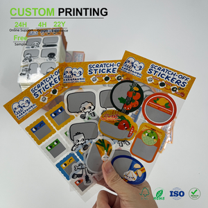 Pegatinas personalizadas <span class=keywords><strong>de</strong></span> PET para rascar, troqueladas, impermeables, autoadhesivas, duraderas, muestra gratuita para etiquetas <span class=keywords><strong>de</strong></span> regalo y recuerdos <span class=keywords><strong>de</strong></span> fiesta - Product Image 1