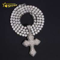 Nouveau design de pendentifs et breloques en diamant de laboratoire, style Hip Hop, en argent 925, entièrement sertis de pierres, motif Arbre de Vie pour homme