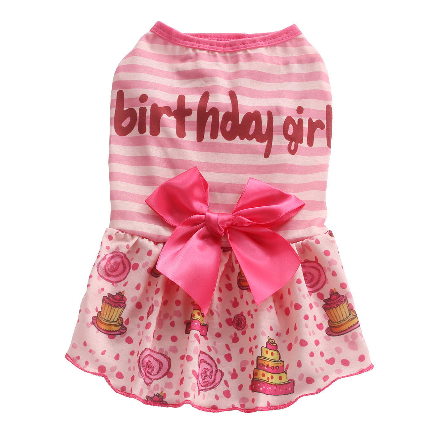 Robe d'anniversaire à rayures