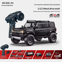 Voiture télécommandée HongXing New 1/12, 4x4, tout-terrain, avec éclairage LED, modèle miniature pour garçon, pour extérieur