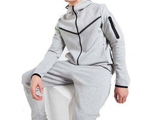 Conjunto Deportivo de Dos Piezas para Hombre, Corte Regular, Invierno, Color Sólido, Informal, para Gimnasio, Transpirable, Absorbe el Sudor, para Correr y Entrenar, Personalizado OEM - Product Image 5