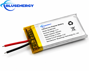 Batería de Polímero de Iones de Litio Blusenergy 3.7V 200mAh Blus601040 para Electrónica de Consumo - Product Image 3