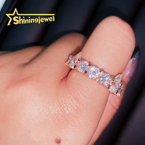 Anello Full Eternity con Design a Orecchie di Gatto, Gioielli Hip Hop in Moissanite, Anello Completamente Ricoperto di Diamanti in <span class=keywords><strong>Argento</strong></span> <span class=keywords><strong>925</strong></span>, Anello Hip Hop in Moissanite - Product Image 4