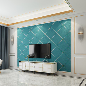Nouveau papier peint mural non tissé en pierre de luxe légère pour fond de télévision - Product Image 4