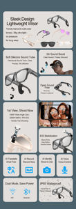 Lunettes intelligentes multifonctionnelles AI tout-en-un XK One Pro, prise de photos mains libres, traduction en temps réel, appels Bluetooth, musique - Product Image 4