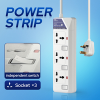 Multiprise UK 13A avec interrupteurs indépendants, blanche, ports USB Type-C en option