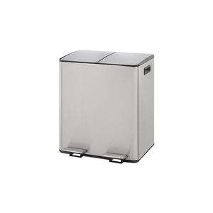 Hình Chữ Nhật Nhà Bếp Chất Thải <span class=keywords><strong>Bin</strong></span> Thép Không Gỉ 2 Ngăn Đóng Mềm Phân Loại Thùng Rác Có Thể Chân Bàn Đạp Cấu Trúc Thùng Rác - Product Image 1