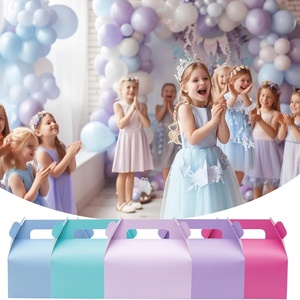 Scatole Regalo Compostabili a Casetta per Feste di Compleanno per Bambini, Confezioni Ecologiche Colorate per Giocattoli, Biscotti, <span class=keywords><strong>Snack</strong></span>, Bomboniere, Scatole per Caramelle Cinesi in Offerta - Product Image 3