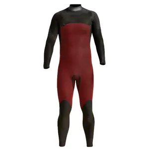 OEM制造高品质最新低价定制标志批发背部拉链全身男士潜水服冲浪氯丁橡胶