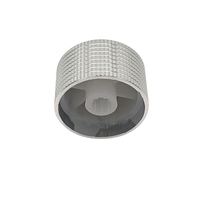 Bouton de commande moleté en aluminium usiné CNC 26x15mm, argenté, pour potentiomètre à axe de 6mm, bouton de volume pour amplificateur audio