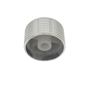 Aluminum CNC Machined Knurled Control <b>Knob</b> 26x15mm Silver Potentiometer 6mm Shaft Audio Amplifier Volume <b>Knob</b> - Product Image 3