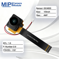 Modul Kamera 4MP GC4653 MIPI 1/3" 175 °   Papan Daya Rendah FPC Ribbon Sudut Lebar untuk Interkom Video Kunci Pintu Pintar
