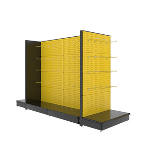 Customized Metal Pegboard Rack Carbon Steel Single Sided Garage Storage Display Shelf 2200mm Supermarket Shelves - Product Image 2