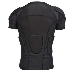 YOUNGSON Eva - Protector de Pecho Anticolisión Personalizado, Camiseta de Compresión Acolchada para Hombre, Camiseta con Protección en los Hombros y Acolchado F - Product Image 1