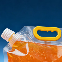 Vente en gros emballage de stockage de pochette de stockage de liquide transparent portable vide en PE 250ml -5LSpout sac en plastique cosmétique