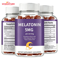 Vitamines pour le sommeil extra puissantes végétaliennes OEM ODM, suppléments en gommes en forme d'ours saveur fraise naturelle, dose de 5 mg ou 10 mg