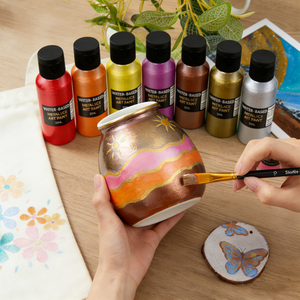 TIMESRUI <span class=keywords><strong>peinture</strong></span> acrylique <span class=keywords><strong>peinture</strong></span> métallique à base d'eau <span class=keywords><strong>peinture</strong></span> d'art non toxique et à faible teneur en COV avec pinceau pour meubles en bois et plâtre et toile - Product Image 4