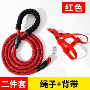 Collier et harnais réfléchissants réglables pour chien avec laisse, pour petites et moyennes races, utilisation en extérieur - Product Image 4
