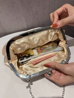 Tas Clutch Bunga Mawar Satin Mewah Wanita, Dompet Pernikahan Elegan, Tas Tangan Pesta Formal, Aksesoris Gaun Malam Cheongsam