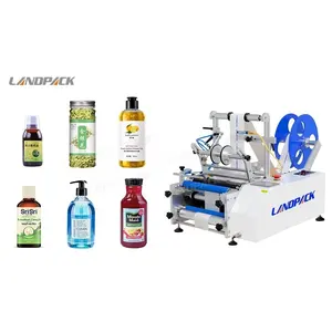 Landpack LP-SA01 Hot Sell Manual Semi Automatic Round Bottle Label Labeling Machine