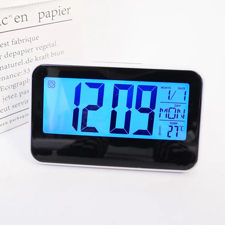 Relógio de mesa com temperatura de fábrica por atacado e mesa de temporizador despertador digital lcd