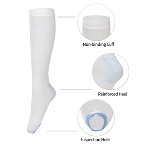 <span class=keywords><strong>Bas</strong></span> <span class=keywords><strong>de</strong></span> <span class=keywords><strong>contention</strong></span> élastiques tricotés 15-21 mmHg à faible compression, hauteur genou, <span class=keywords><strong>de</strong></span> haute qualité, anti-embolie, marque Relief pour la <span class=keywords><strong>grossesse</strong></span> et les voyages - Product Image 1