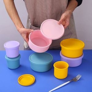 Silicone Lunch Bento Box for Students Leak Proof Food Storage Container Set Oven Microwave Freezer and Dishwasher Safe - Product Image 6
