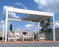 Pergola bioclimatique de luxe en aluminium à lames orientables électriques, avec certificat CE RoHS