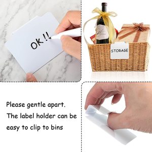 White Plastic Bag Clips Reusable <b>Label</b> Tags For <b>Kitchen</b> Organization 4-5.9in Length Minimalist Design - Product Image 3
