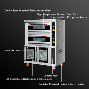 Forno Elettrico Commerciale a Due Piani con Quattro Vassoi e Controllo Digitale in Acciaio Inox per Panetterie, Caffetterie e Produzione di Pane e <span class=keywords><strong>Pasticceria</strong></span> - Product Image 4
