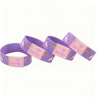 Bracelet élastique RFID personnalisé NFC |   Bracelet extensible réglable pour le contrôle d'accès aux festivals |   Logo imprimé en gros