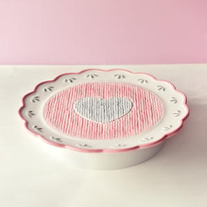 Nouvelle Assiette en Céramique au Design Original, Assiette à Fruits, Assiette à Dessert en Céramique à Motifs Floraux Tricotés, Assiette à Gâteau pour Fête - Product Image 3